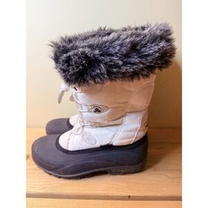 Kamik Momentum Womens Size 6 / EU 37 Snow Winter Boots White Faux Fur Insulated